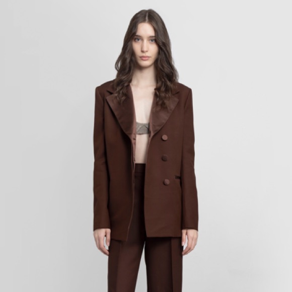 Khaite Johnson Satin Lapel blazer jacket sz8 NWT - Picture 2 of 4